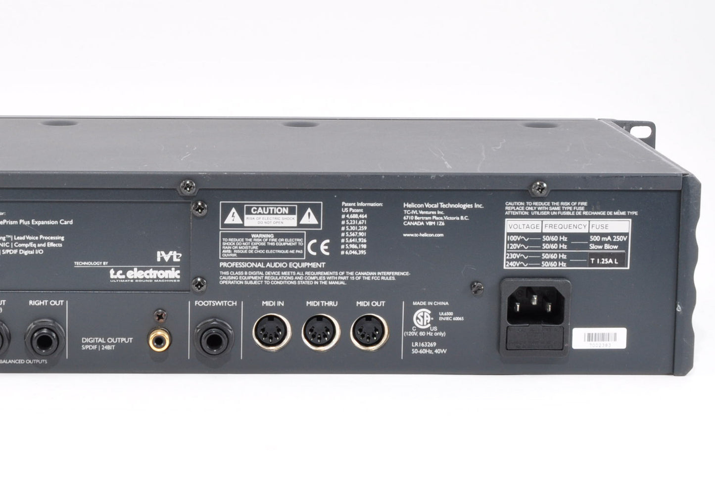 TC Helicon Voice Prism Vocal Pitch Processor 2U Rackmount Used From Japan #7002383