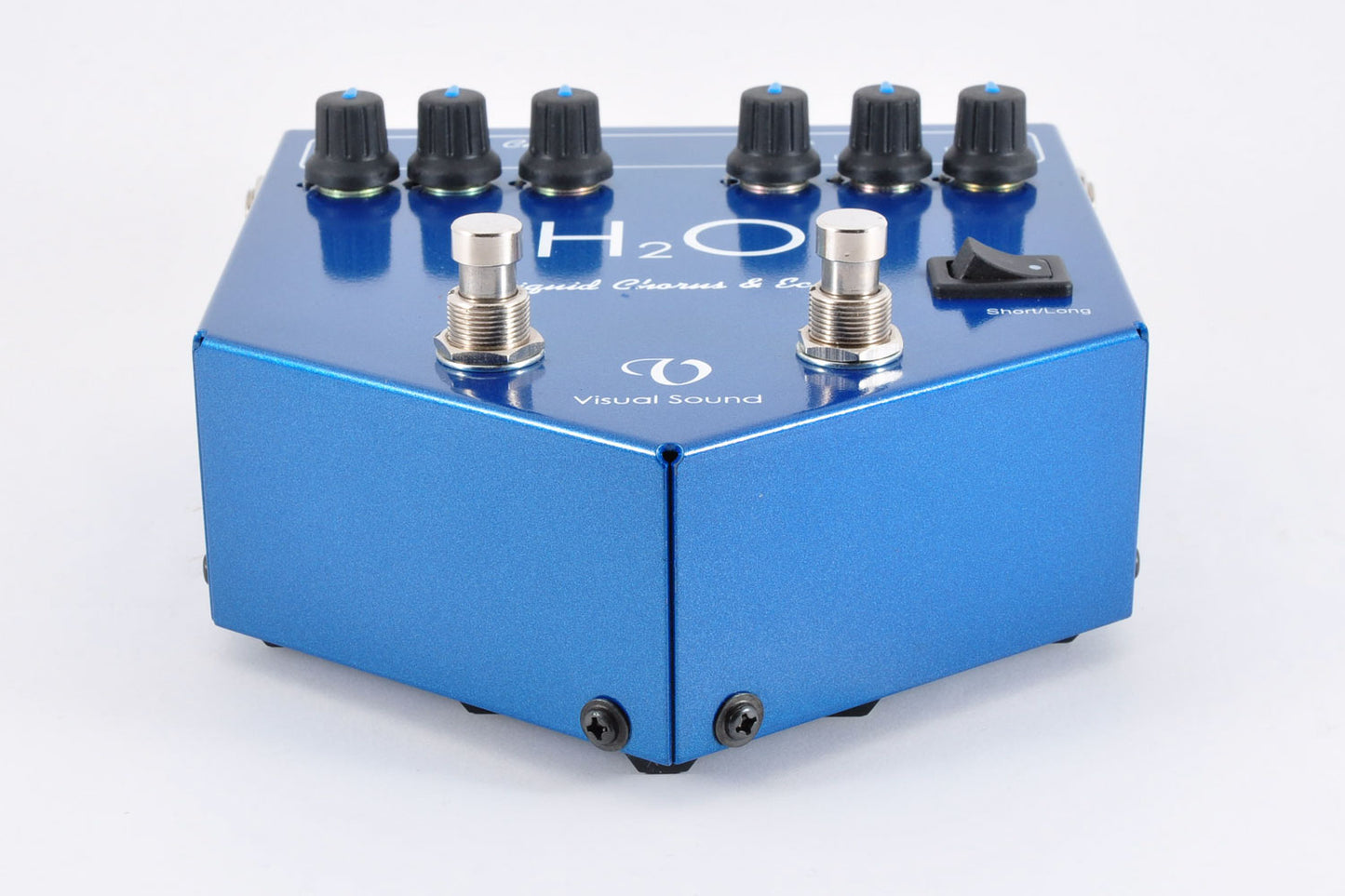 Visual Sound H2O Liquid Chorus & Echo Delay Stereo w/Box Guitar Effect Pedal Used From Japan