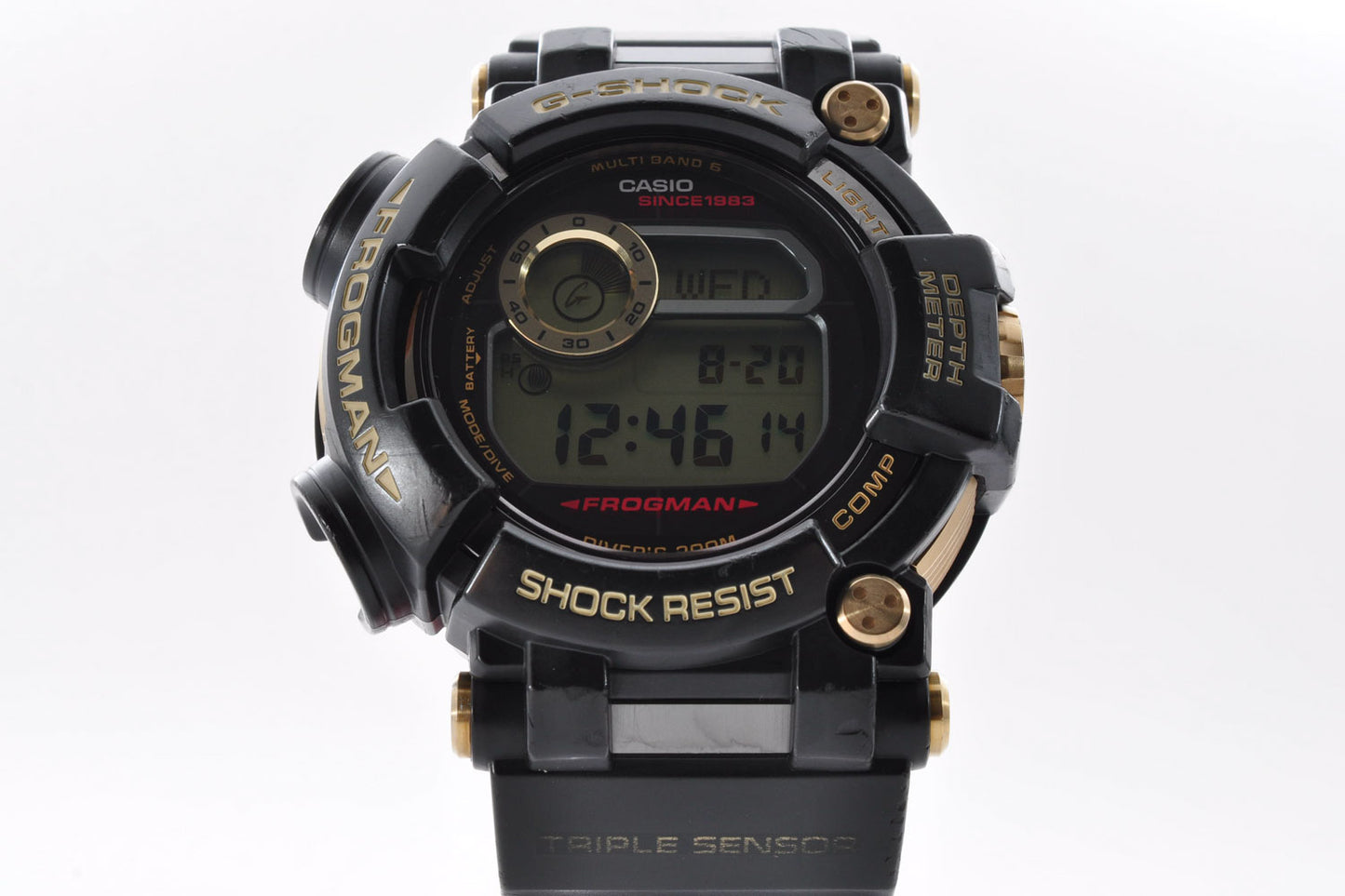 Casio G-Shock GWF-D1035B-1 Frogman Gold 35th Anniversary Watch w/Box 3445 Used From Japan