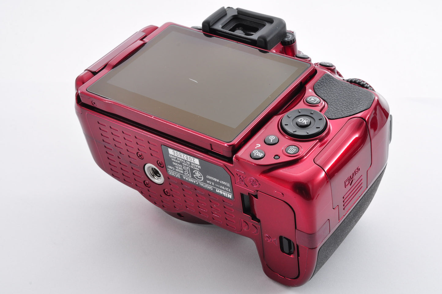 Nikon D5300 Red Shutter count 7653 24.2MP Digital SLR Body Only From Japan #2082806