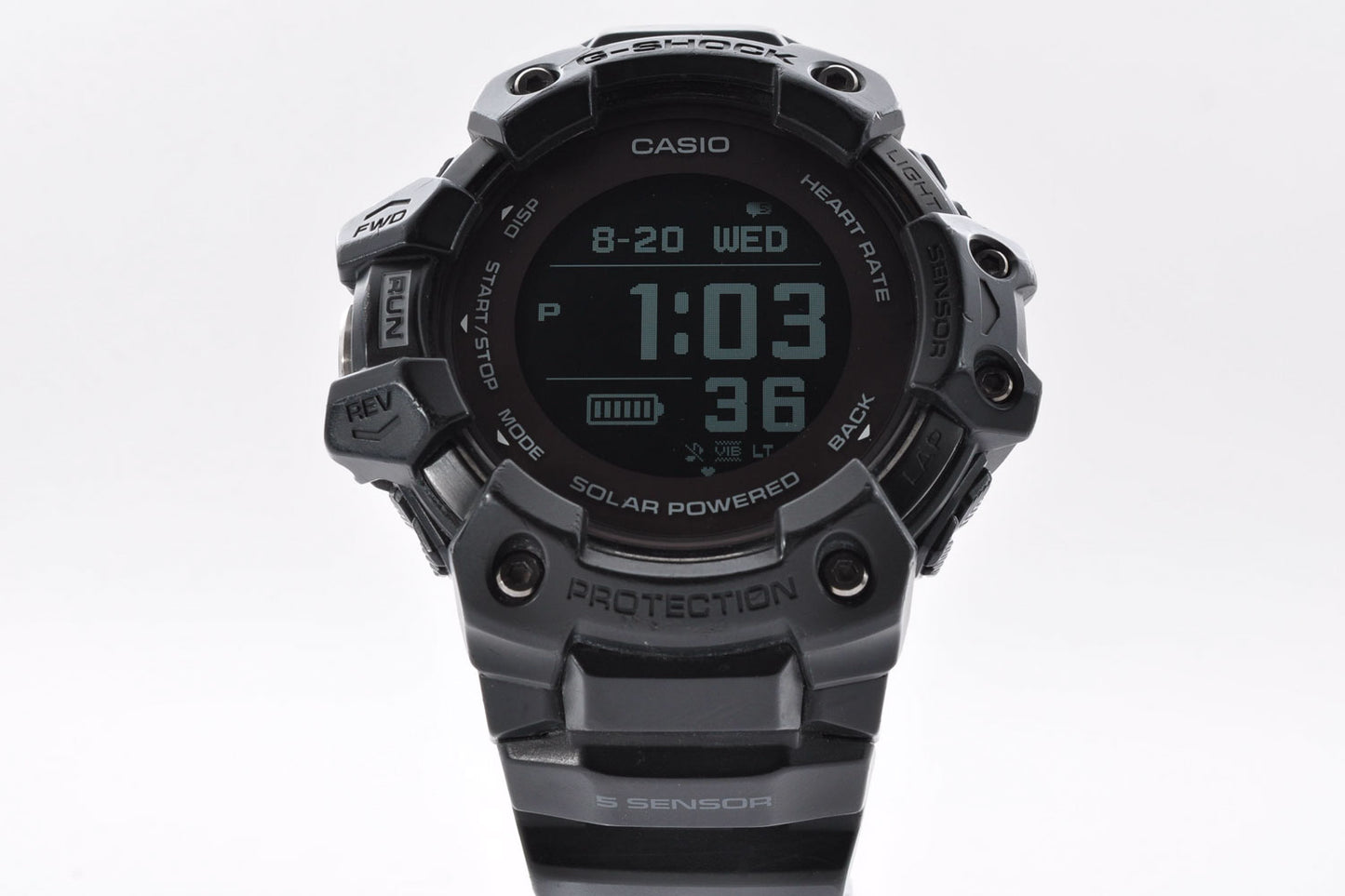 Casio G-SHOCK GBD-H1000-1JR Black Resin w/Case Cable 3475 Used From Japan
