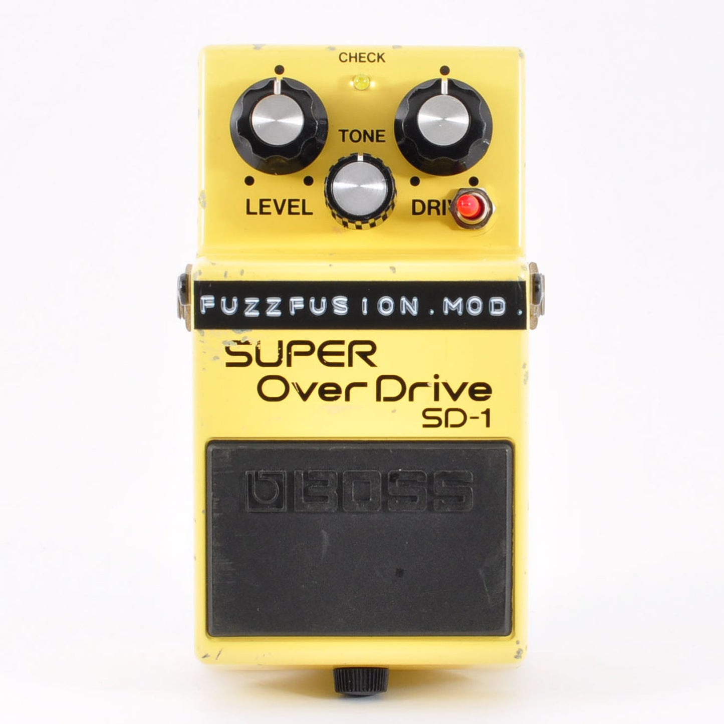 Boss SD-1 Modified FuzzFusion SuperOverdrive Clipping 1N34A&LED3mm Used From Japan #JJ46199