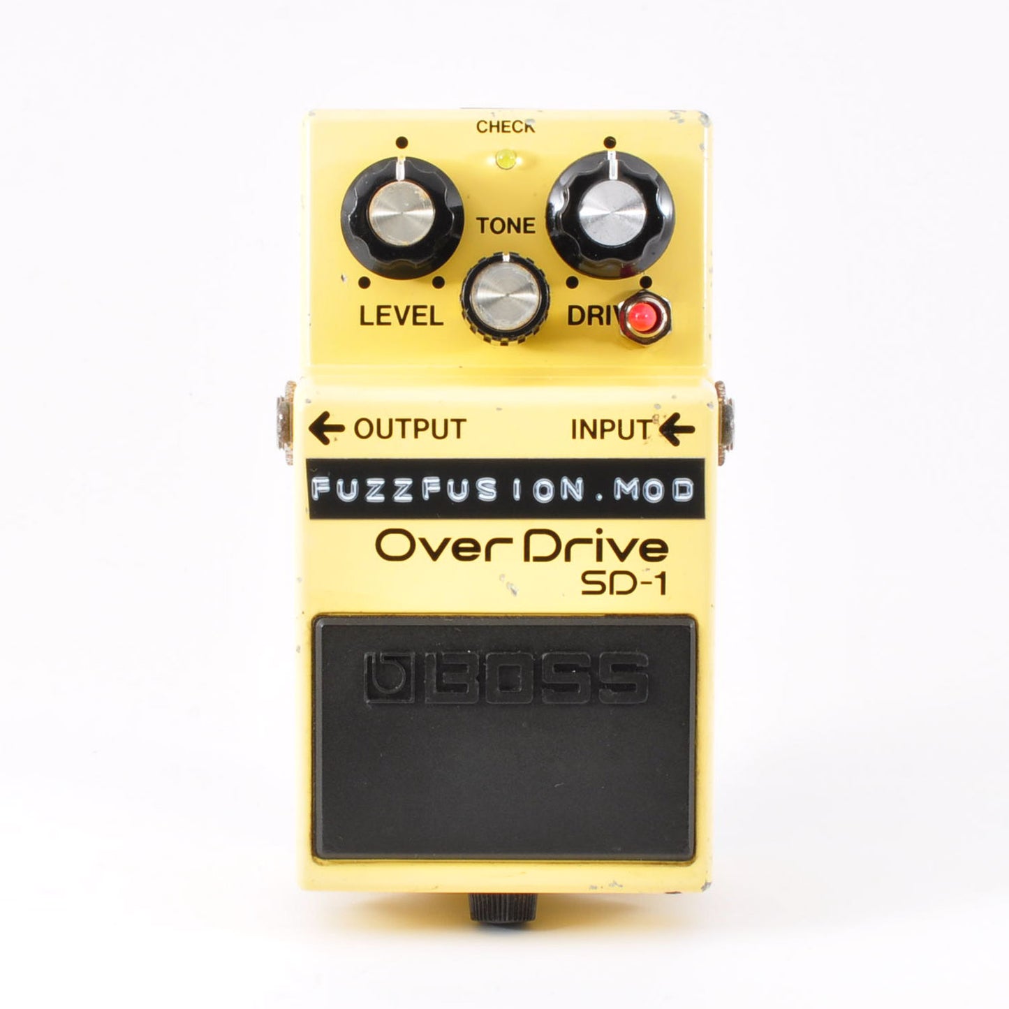 Boss SD-1 Modified FuzzFusion SuperOverdrive Clipping 1N34A&LED3mm Used From Japan #JJ79777