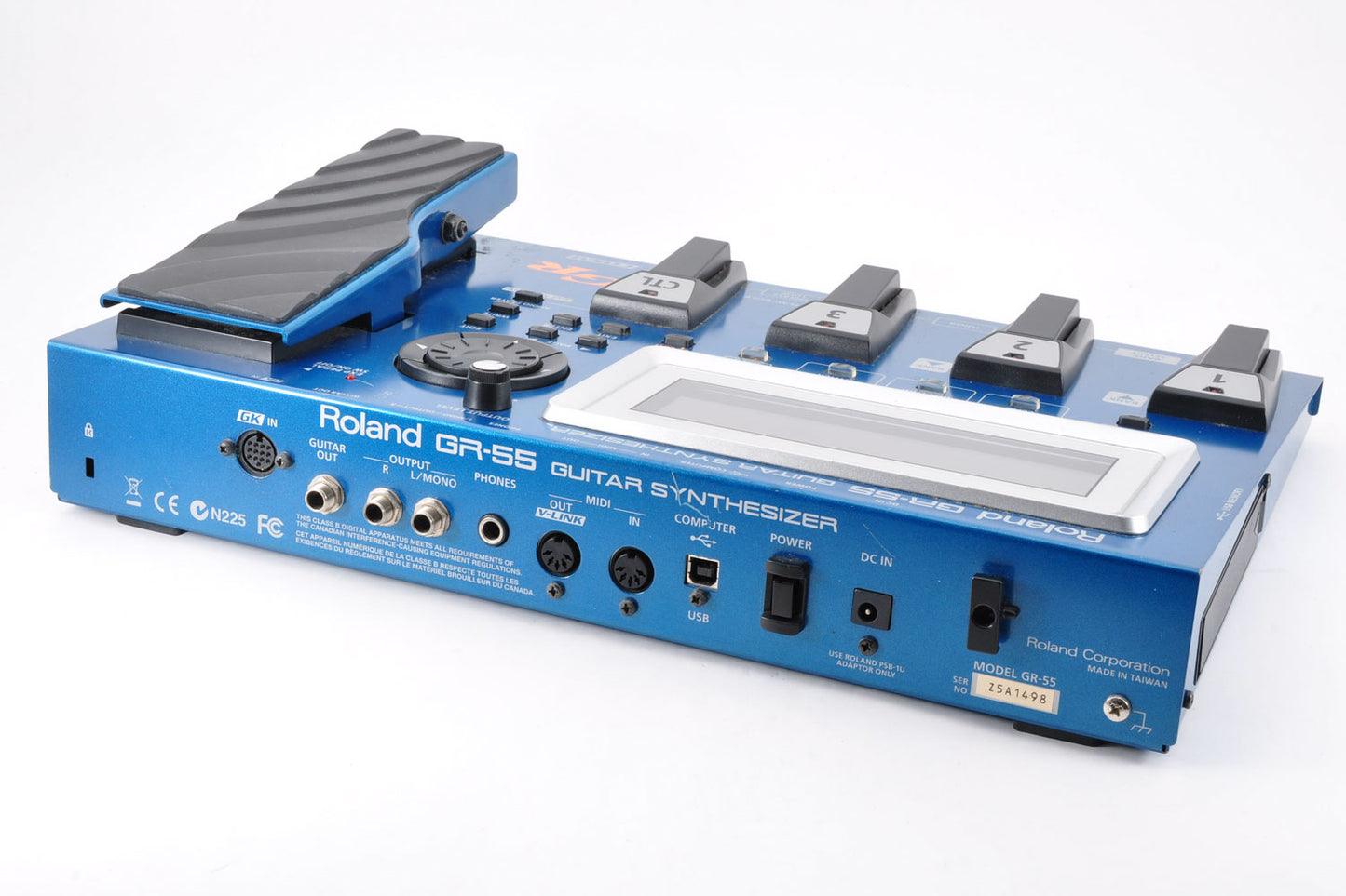 Roland GR-55 Guitar Synthesizer Multi Effects Pedal Blue w/Adapter Used From Japan #Z5A1498