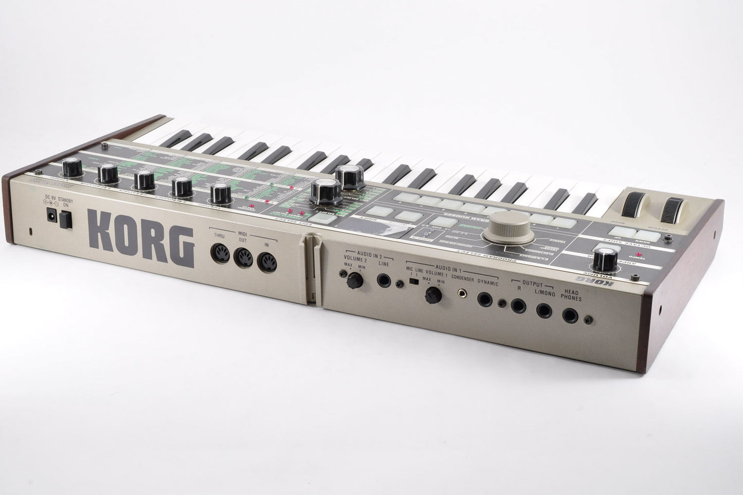 Korg microKORG Synthesizer/Vocoder Keyboard 37Keys w/Softcase Microphone Used From Japan #019887