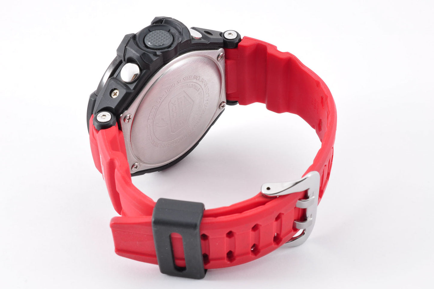 Casio G-Shock GA-1000-4B Aviation Black Dial Red Resin Quartz Men's Watch Used From Japan