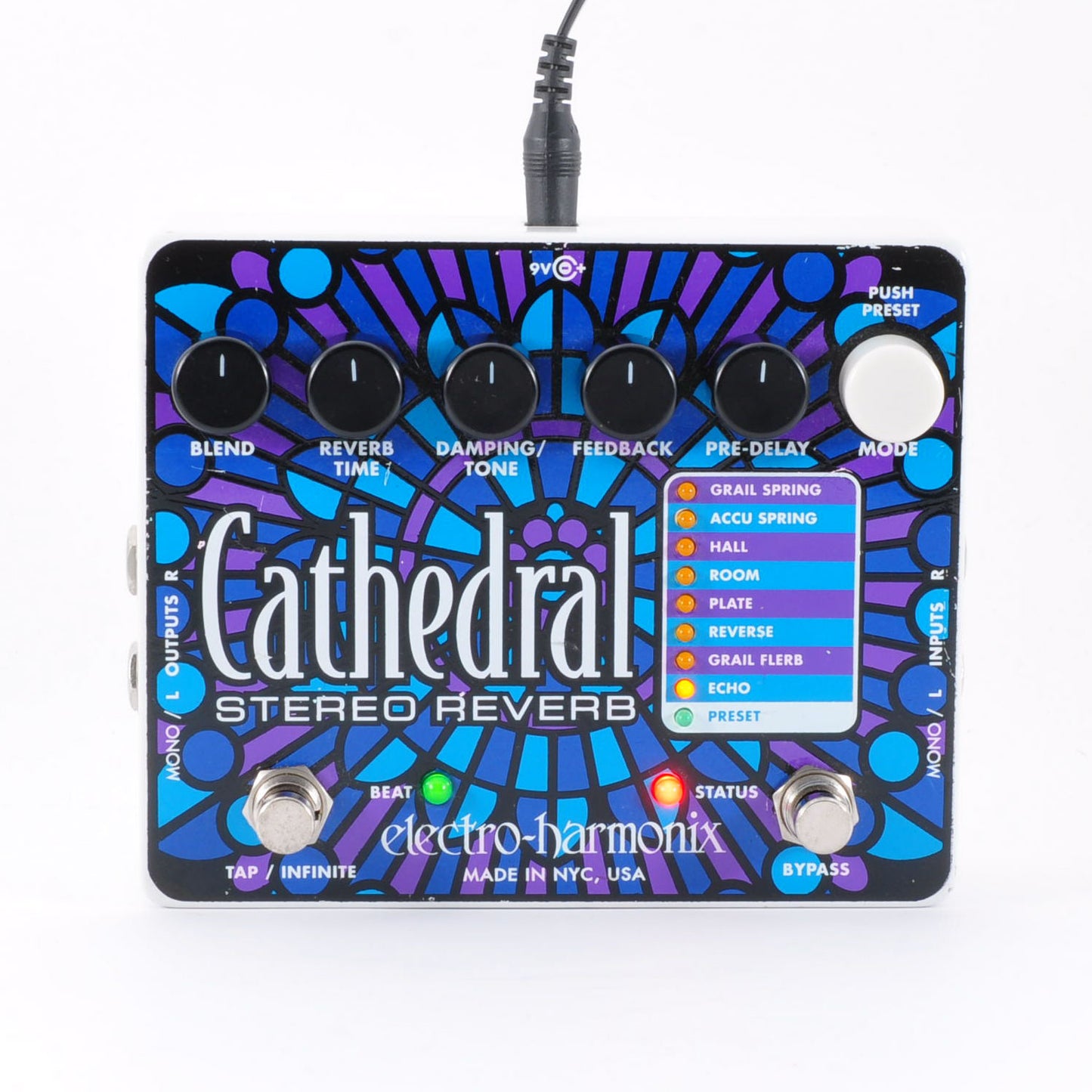 Electro Harmonix Cathedral Stereo Reverb Guitar Effect Pedal Shoegazer Echo Used From Japan