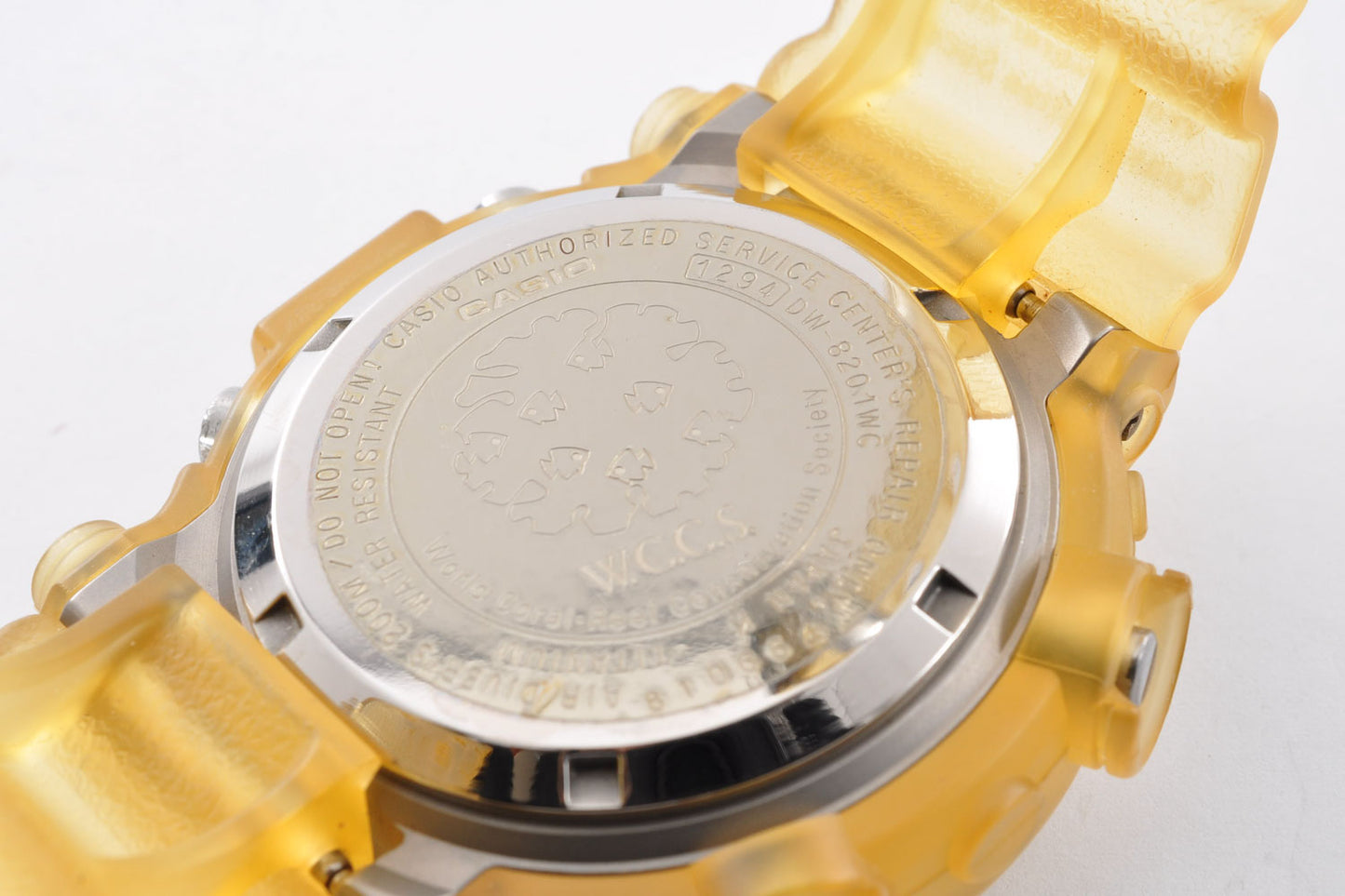 Casio G-Shock DW-8201WC-7T Frogman Yellow Titanium Digital Watch 1294 Used From Japan