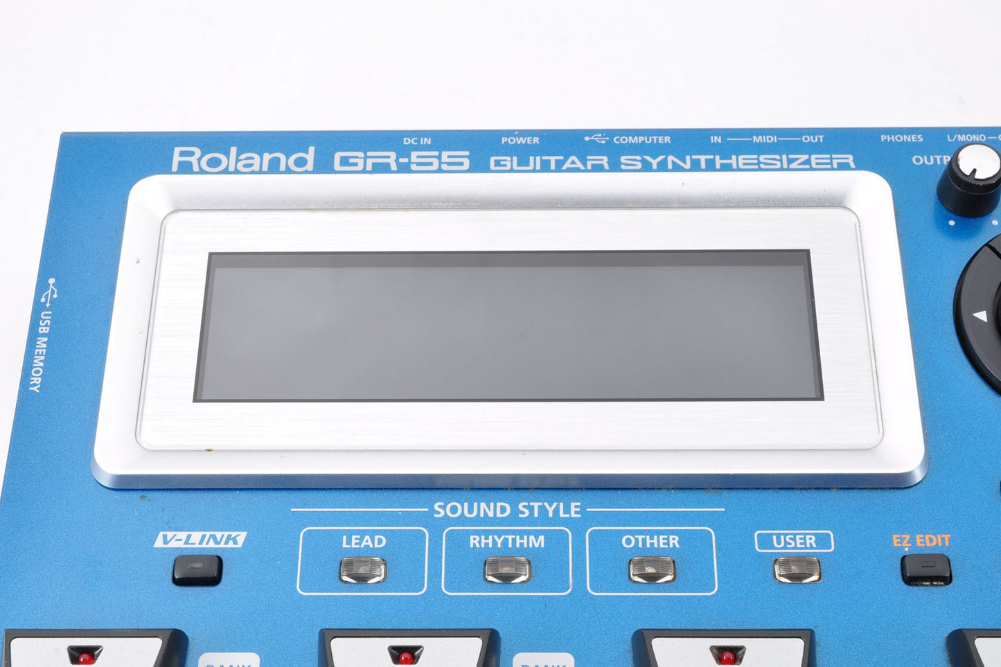 Roland GR-55 Guitar Synthesizer Multi Effects Pedal Blue w/Adapter Used From Japan #Z5A1498