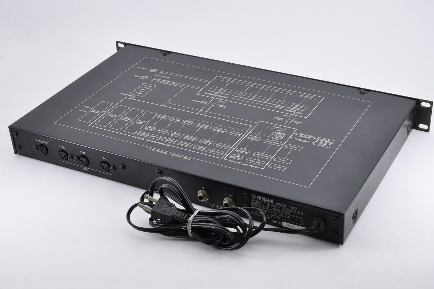 Yamaha TX81Z FM Tone Generator MIDI Synthesizer Made In Japan 1U Rack Mount Used From Japan #26991