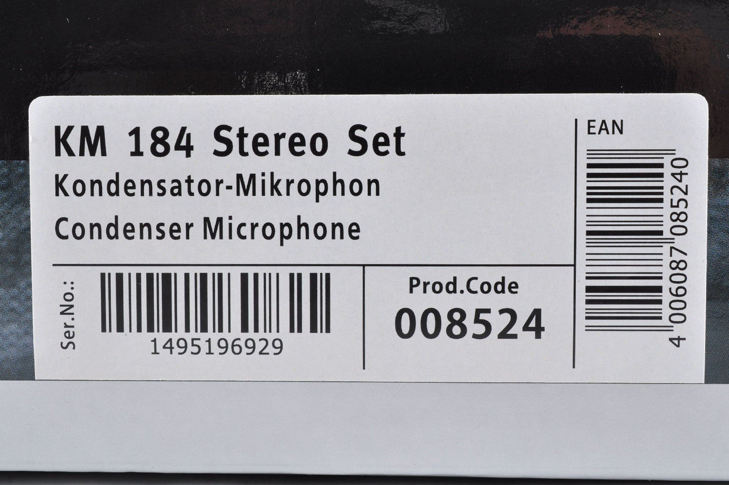 Neumann KM184 Microphone Matched Stereo Pair Matte Black w/Box From Japan #1495196929