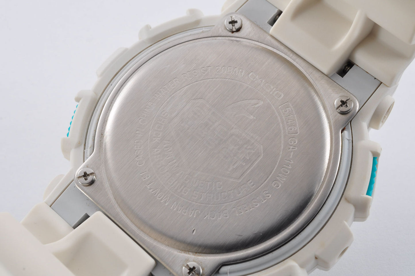 Casio G-Shock GA-110WG-7AJF White Blue Green Men's Watch 5146 Used From Japan