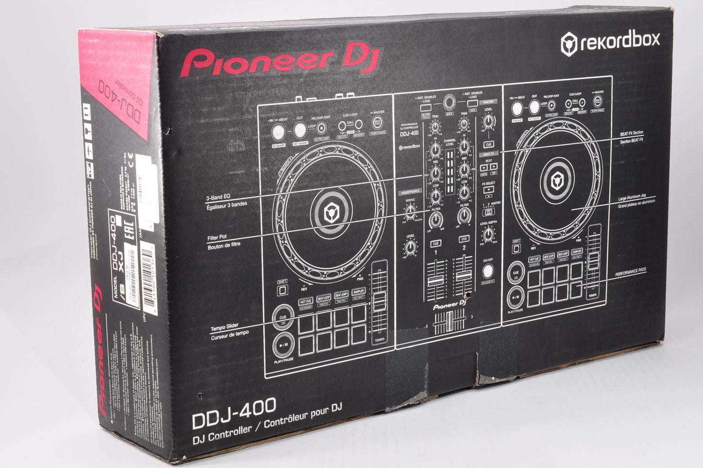Pioneer DDJ-400 DJ Controller 2ch Channel Rekordbox w/Box & USB cable Used From Japan #RKMP057297NN