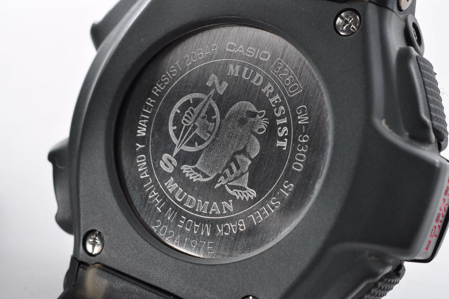 Casio G Shock GW-9300-1JF MUDMAN Black Wave ToughSolar Carbon Watch 3260 Used From Japan
