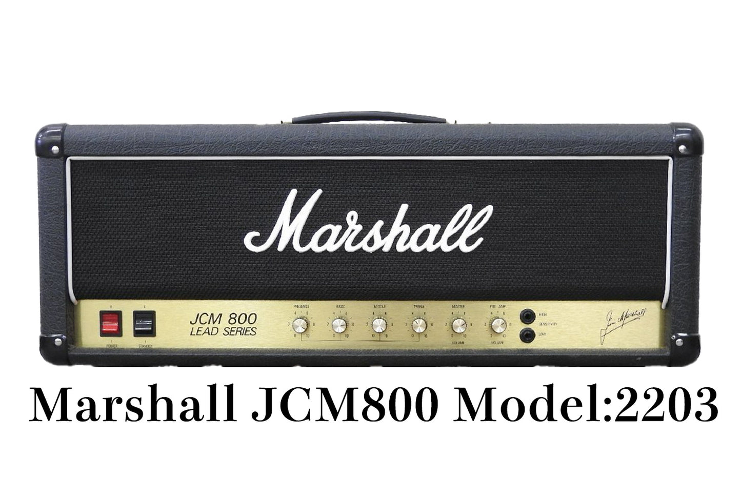 Marshall JCM800 2203 Lead Series Master Model 100W Tube Head Guitar Amp Used From Japan #M-2003-16-0222-B
