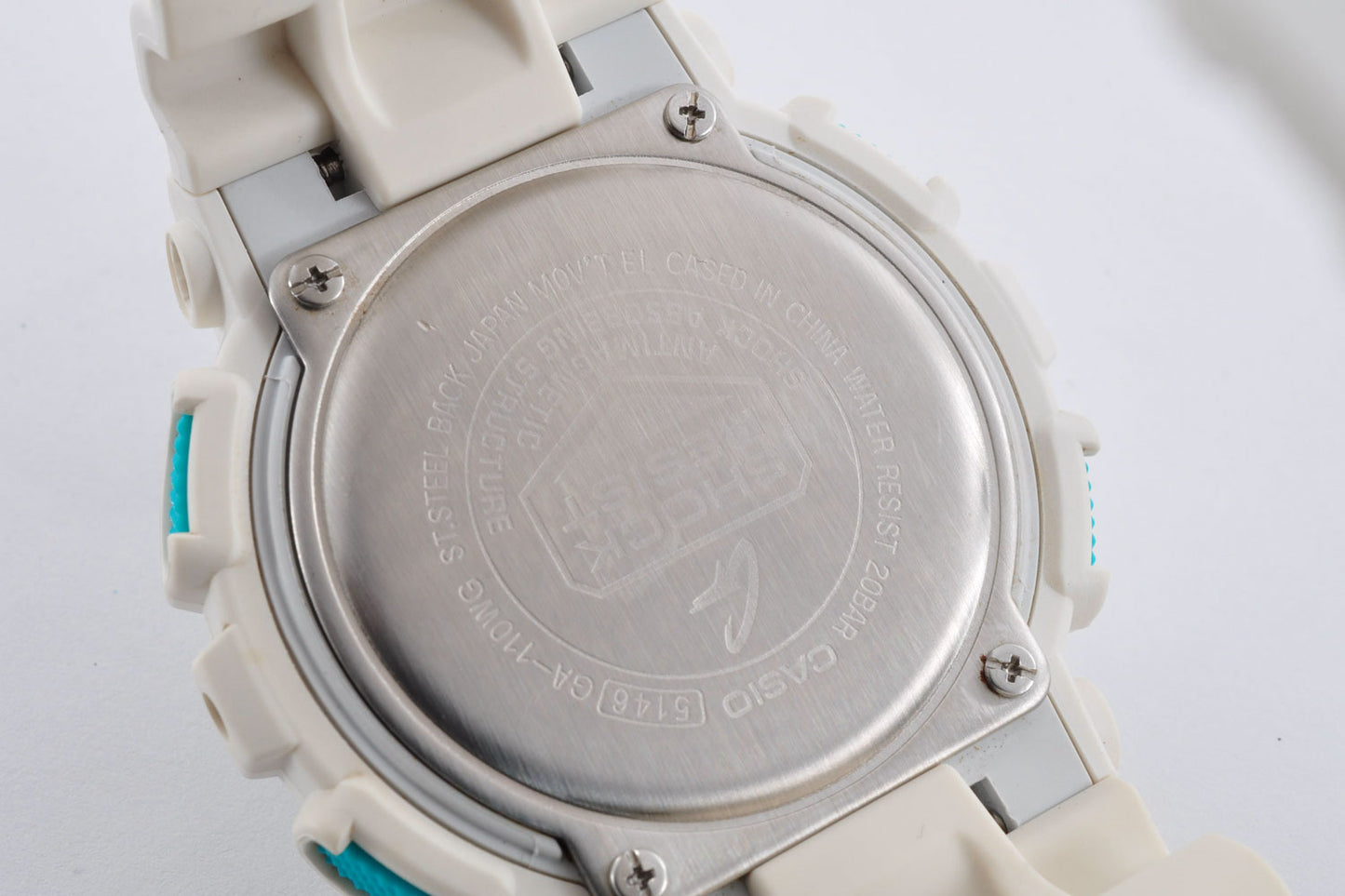 Casio G-Shock GA-110WG-7AJF White Blue Green Men's Watch 5146 Used From Japan