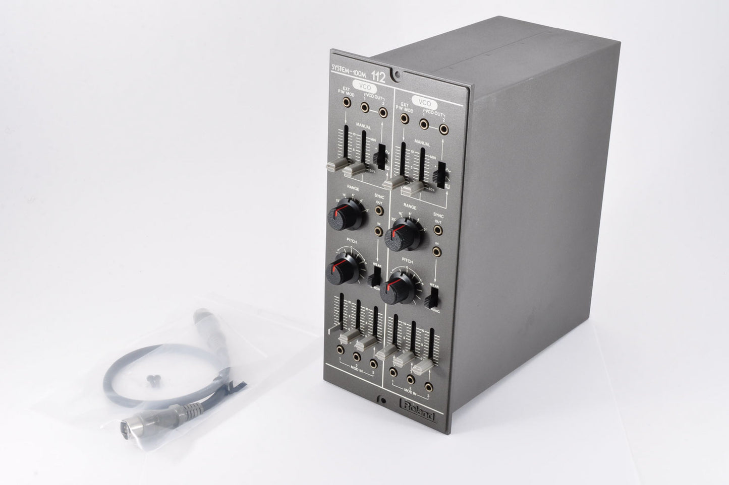 Roland SYSTEM-100M Model 112 Dual VCO Modular Analog Synthesizer w/8pin Cable Used From Japan