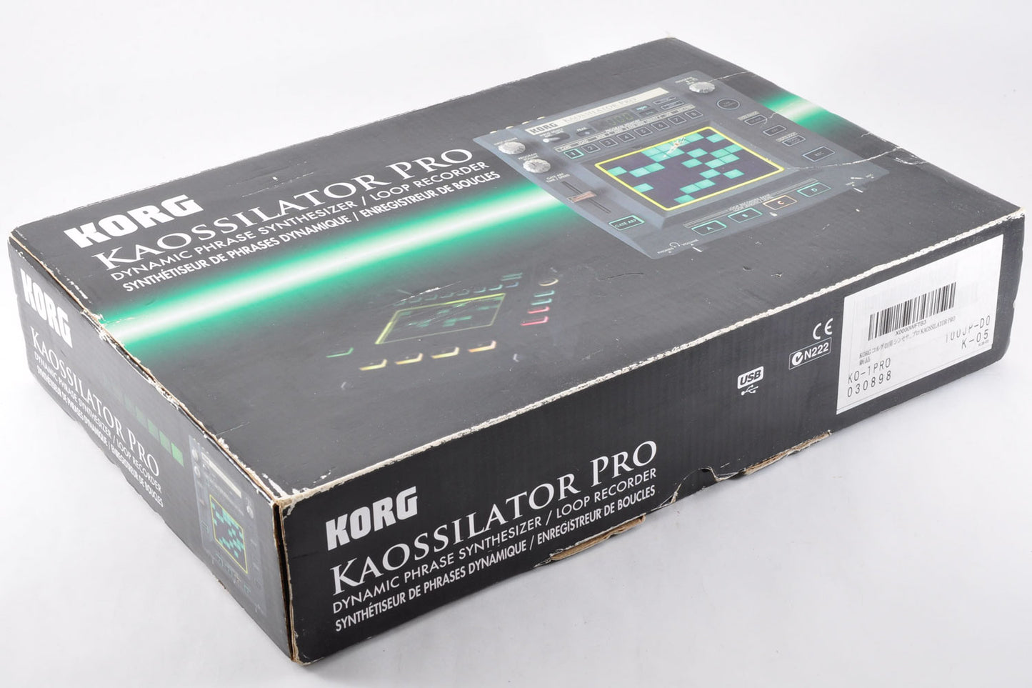 Korg KO-1 PRO KAOSSILATOR PRO Dynamic Phrase Synthesizer Loop Recorder w/Adapter&Box Used From Japan #030898