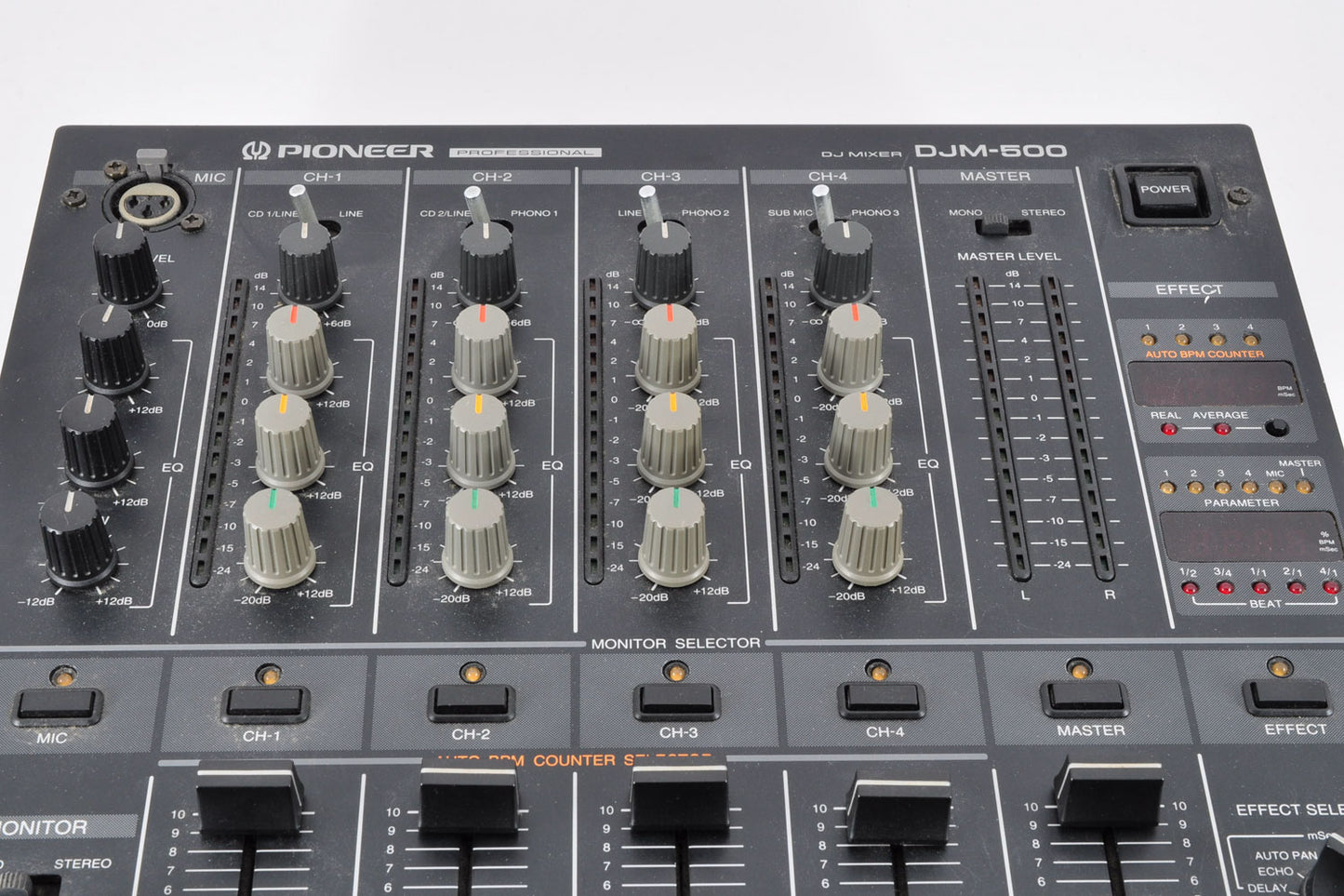 Pioneer DJM-500 Professional 4-Channel DJ Mixer Built-in Effects Working Used From Japan #RC1005893YE