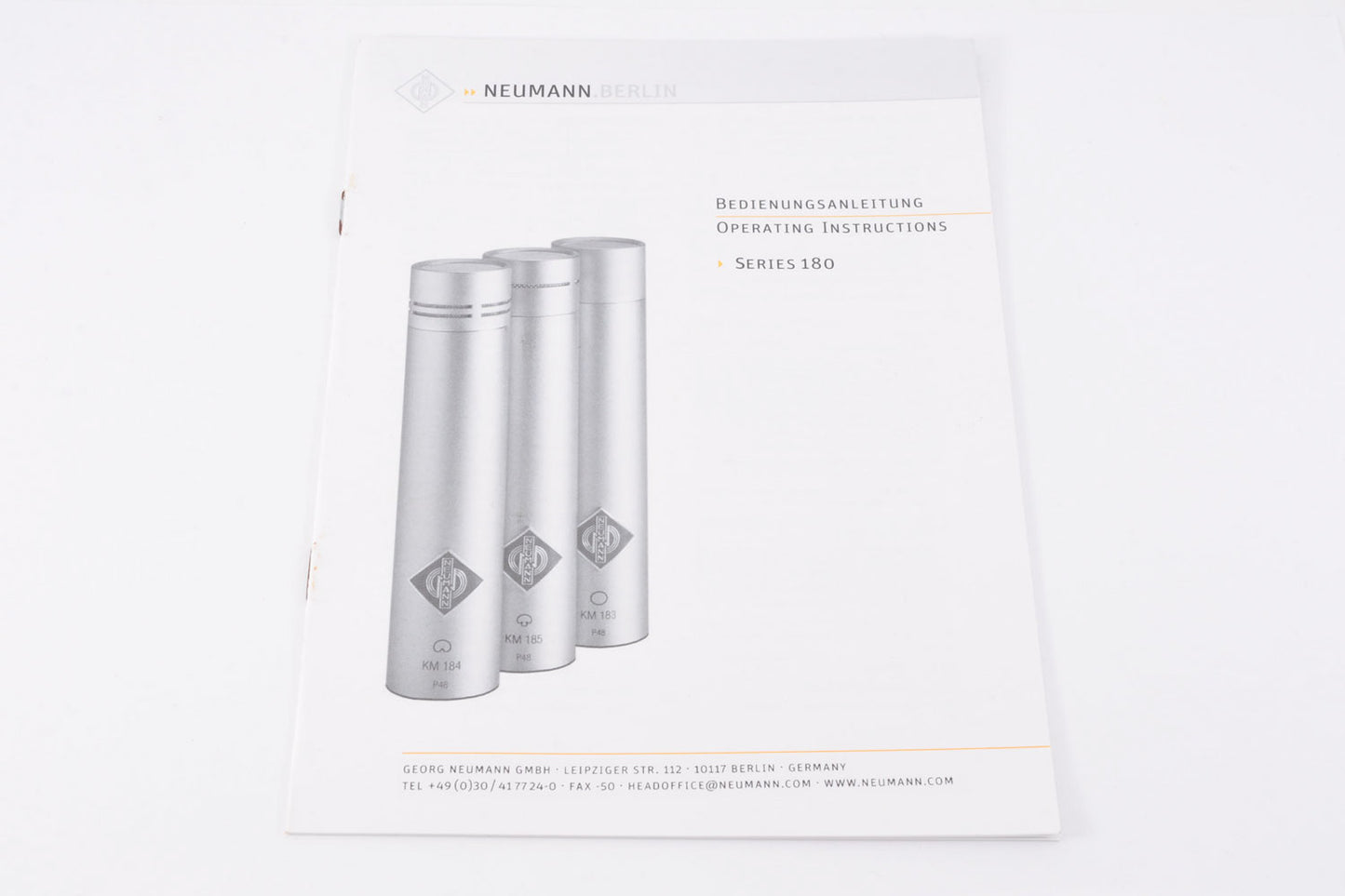Neumann KM184 (Matte Black) Mic Microphone Matched Stereo Pair w/Box From Japan #1495196928