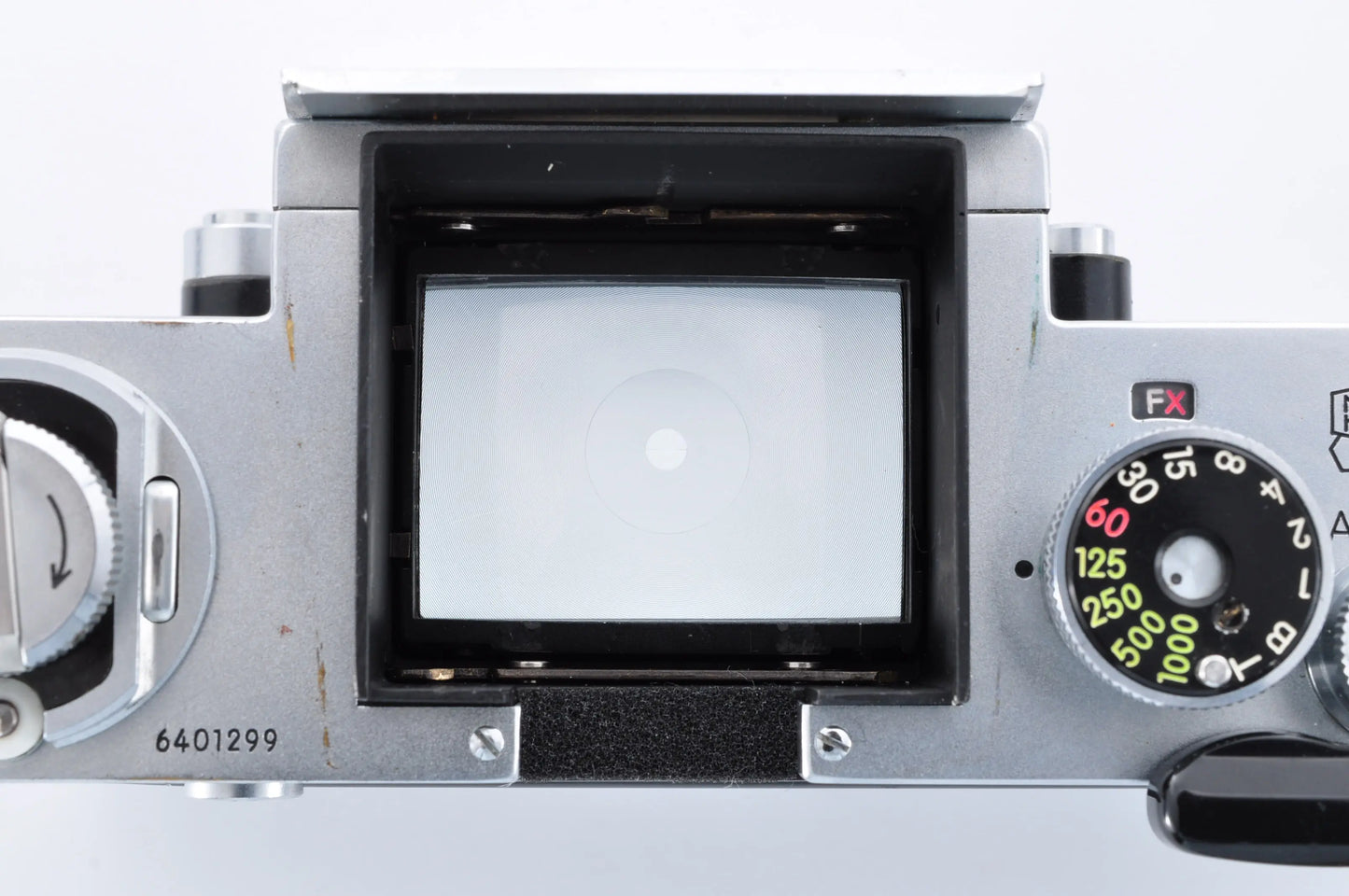 Nikon F Eye Level Silver S/N6401299 Early model Mt Fuji Mark tested w/light meter Model V