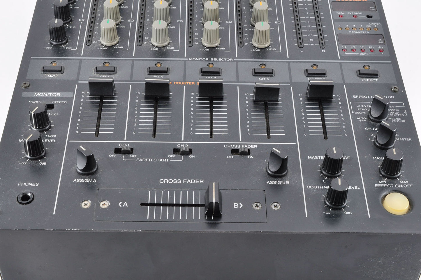 Pioneer DJM-500 Professional 4-Channel DJ Mixer Built-in Effects Working Used From Japan #RC1005893YE