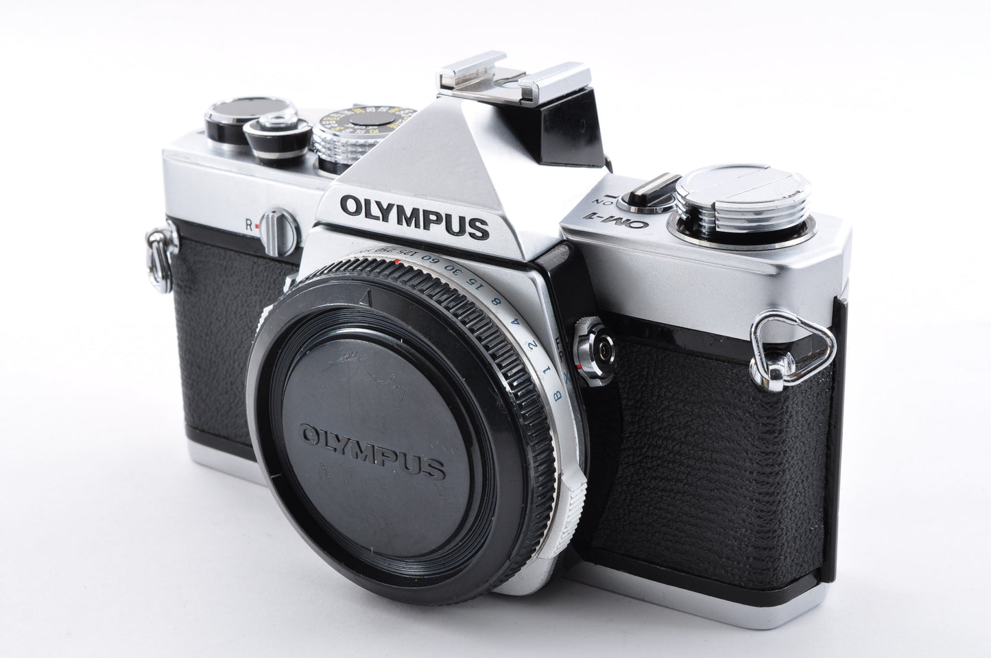 OLYMPUS OM-1 Silver Late model Maintained Meter Works SLR Film Camera From Japan #1080593