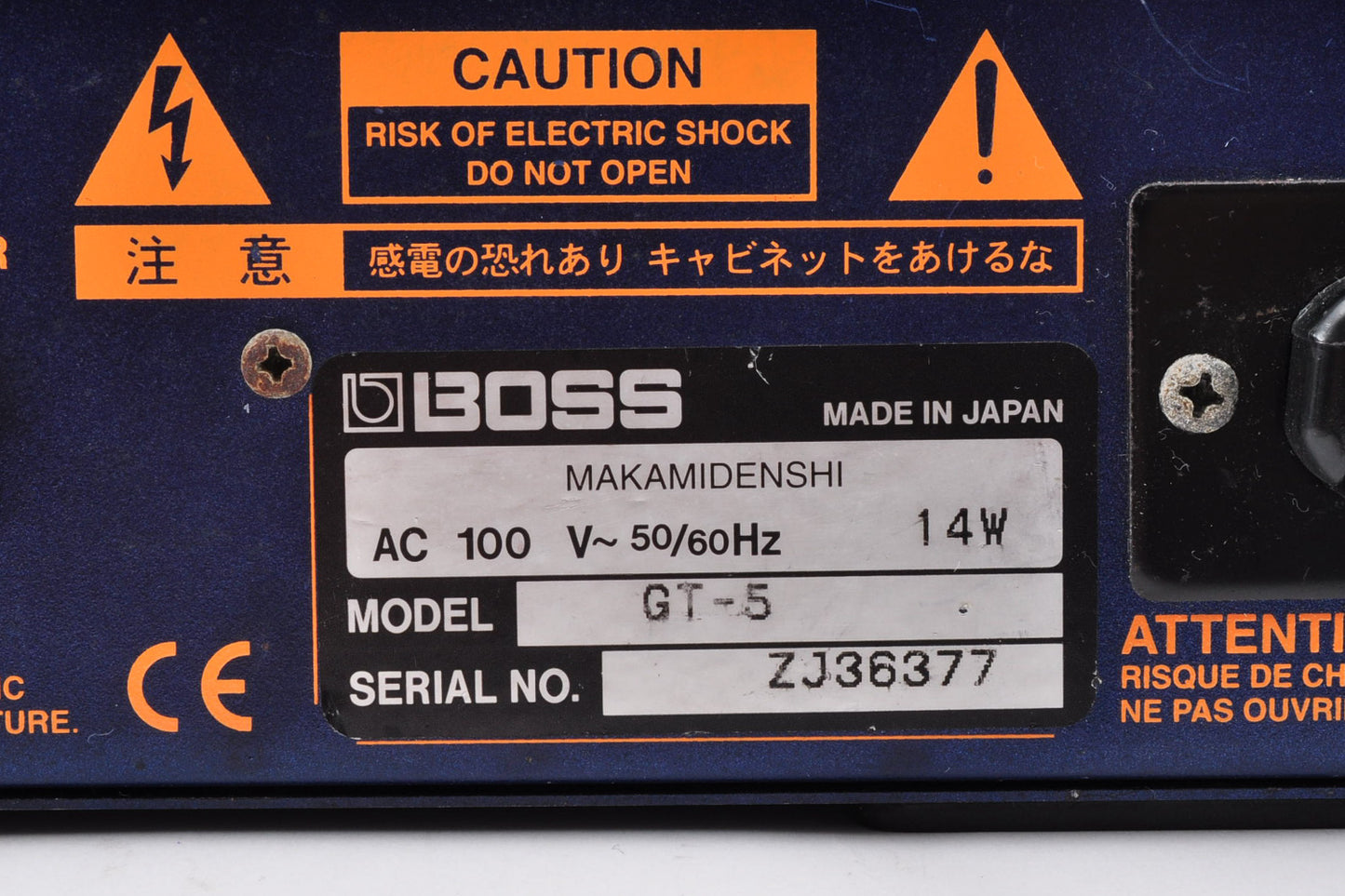 Boss GT-5 Multi Effects Guitar Processor Pedal Made In Japan Tested Working Used From Japan #ZJ36377