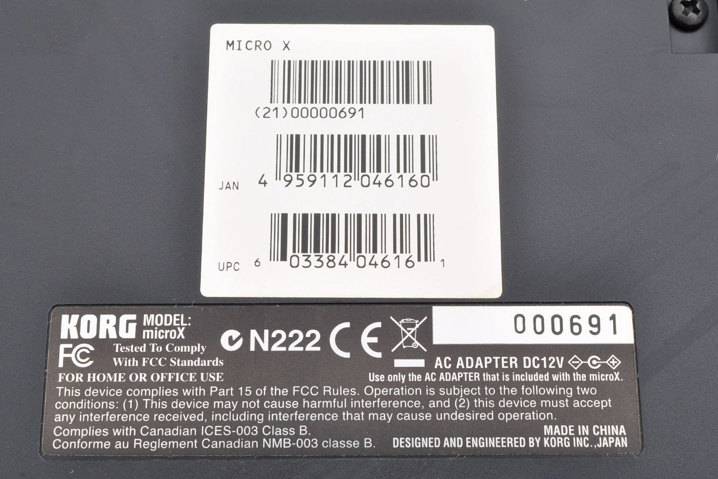 Korg MICRO X Synthesizer Digital 25 Key Keyboard w/Adapter&Hardcase Used From Japan #691