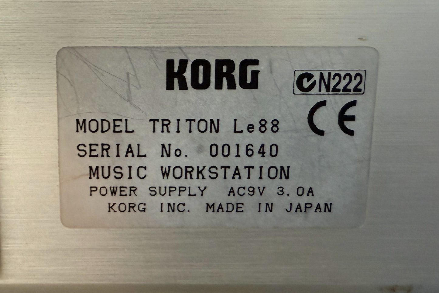 Korg TRITON Le 88 Music Workstation Keyboard w/Adapter Memory Card Used From Japan #1640