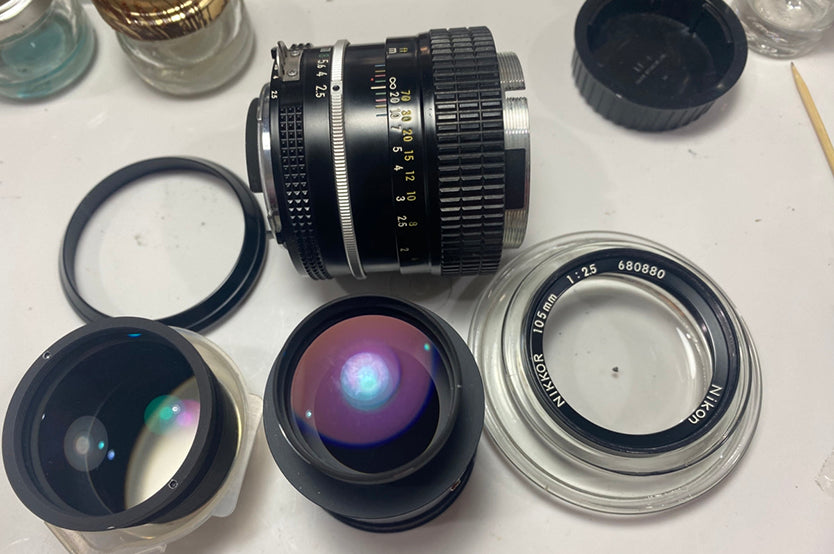 Nikon Ai Nikkor 105mm F2.5 Converted Maintained w/Hood MF Portrait Prime Lens From Japan #680880