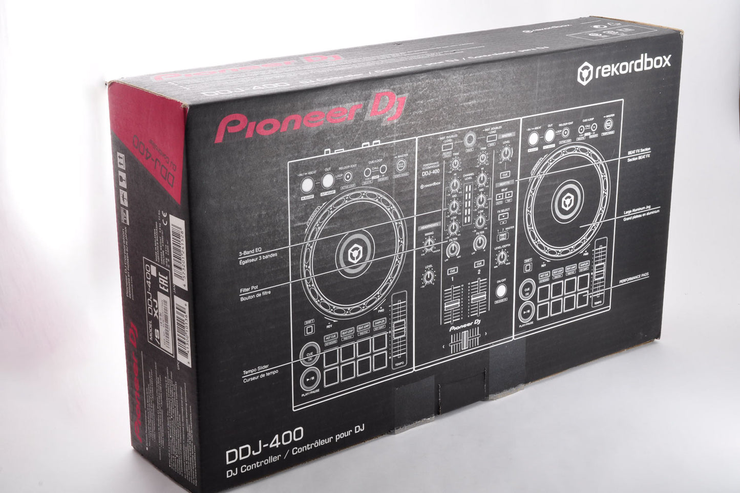 Pioneer DDJ-400 DJ Controller Rekordbox 2ch Channel w/Original Box USB cable Used From Japan #REMP005775NN