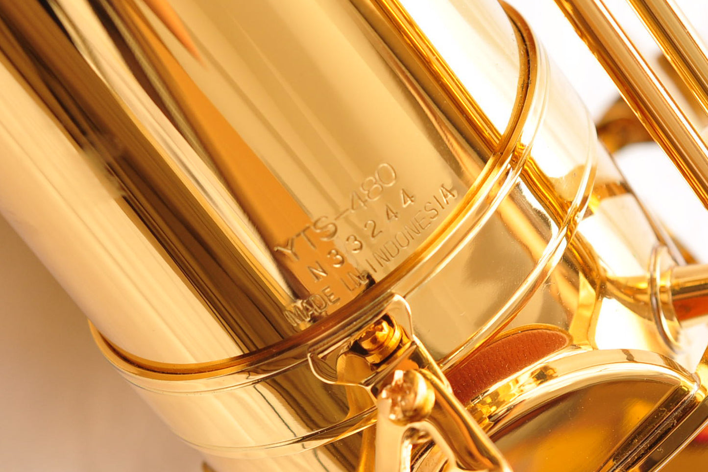 Yamaha YTS-480 Tenor Saxophone Gold Lacquer w/Case Mouthpiece Made In Indonesia Used From Japan #N33244