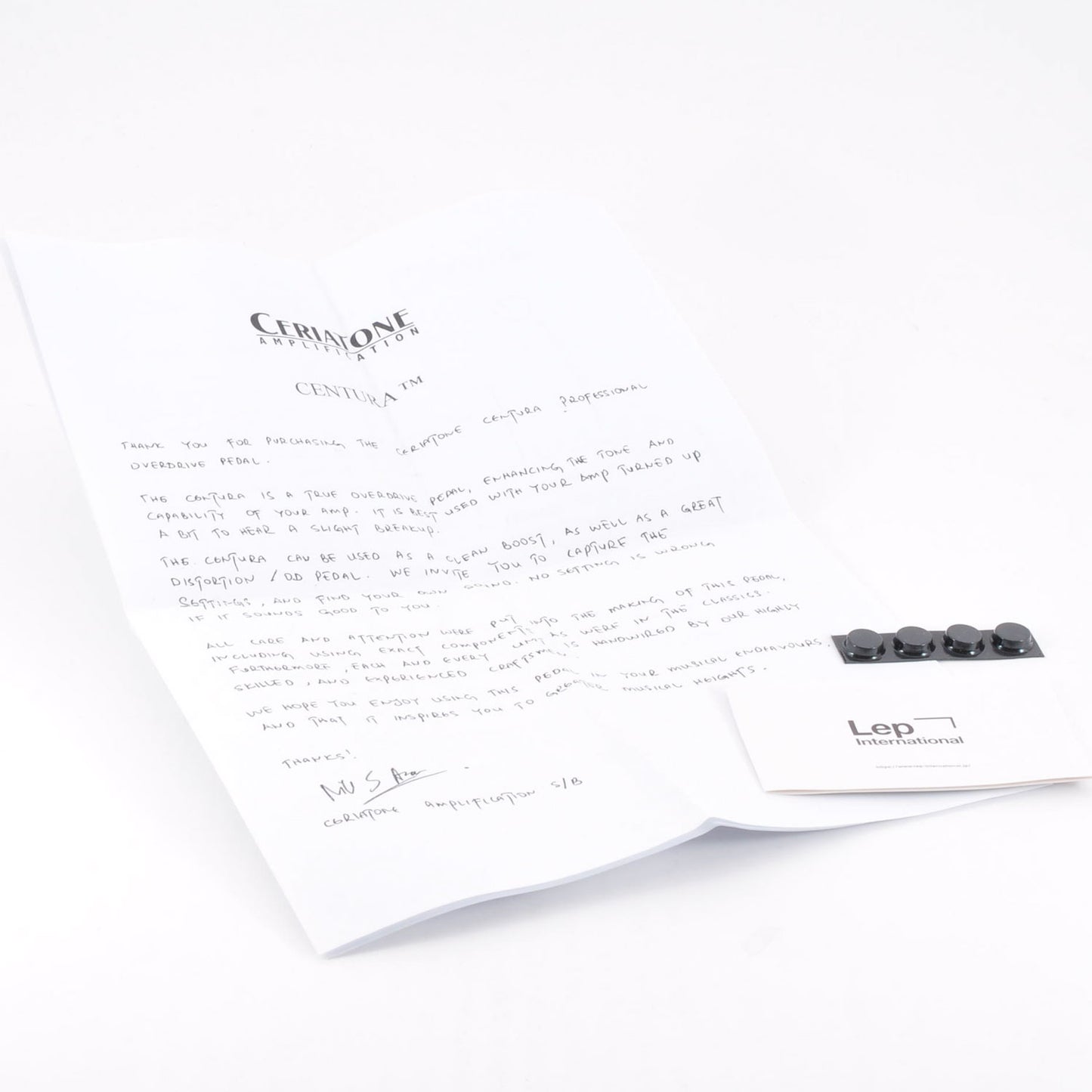 Ceriatone Centura Matte Gold Overdrive Guitar Effects Pedal w/Box Used From Japan #3279