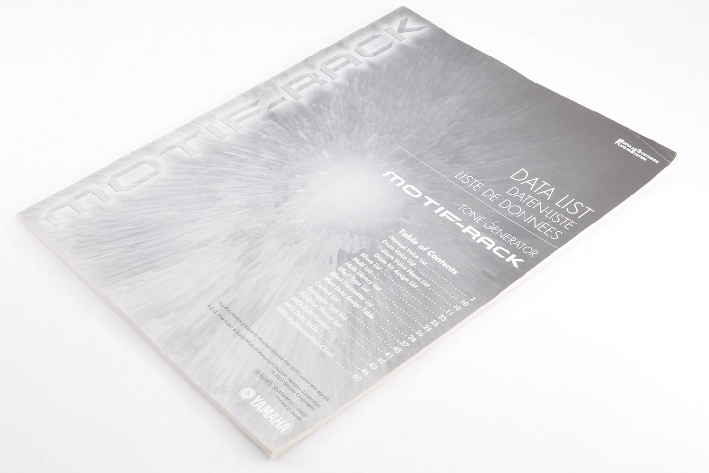 Yamaha MOTIF-RACK Tone Generator Synthesizer 1U Made In Japan w/Adapter Used From Japan #JH01237