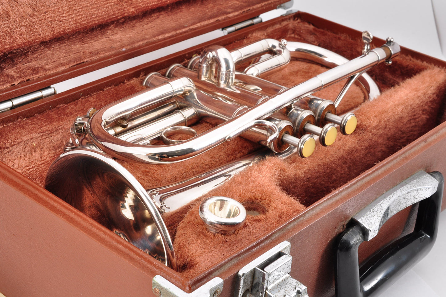 Yamaha YCR-2610S Cornet Silver Key Eb w/Hardcase&Mouthpiece Used From Japan #1338
