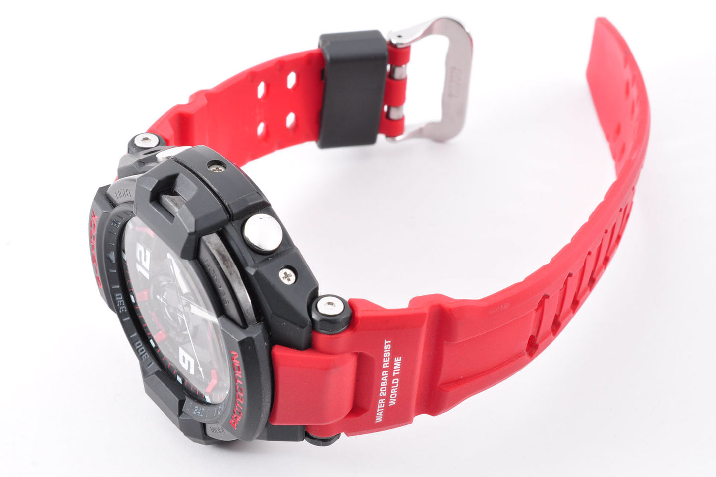 Casio G-Shock GA-1000-4B Aviation Black Dial Red Resin Quartz Men's Watch Used From Japan