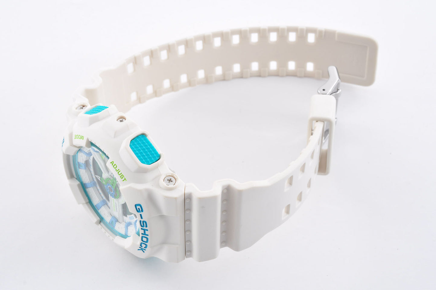 Casio G-Shock GA-110WG-7AJF White Blue Green Men's Watch 5146 Used From Japan