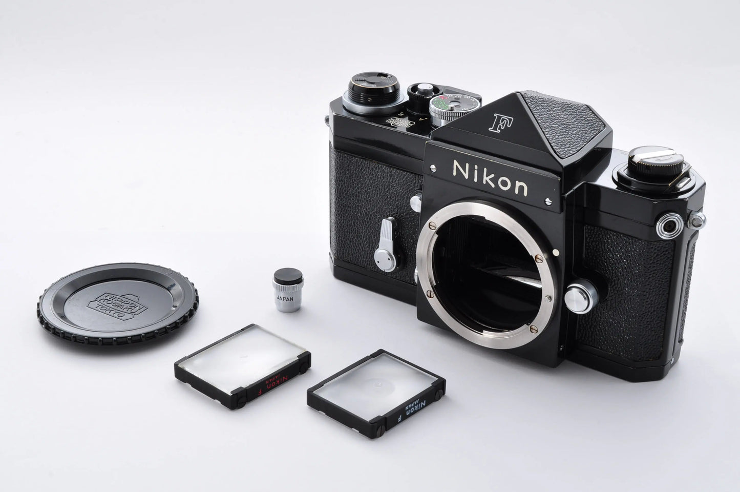 Nikon F Eye Level Black Early Model Mt Fuji Mark 35mm SLR Film Camera From Japan #6523350
