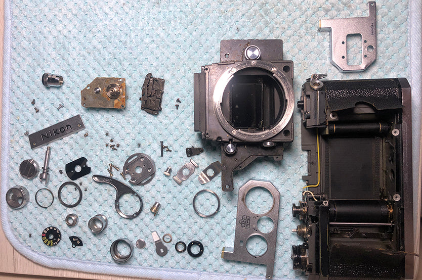 Nikon F Eye Level Silver S/N6404544 Early model Mt Fuji Mark 35mm SLR Film Camera From Japan