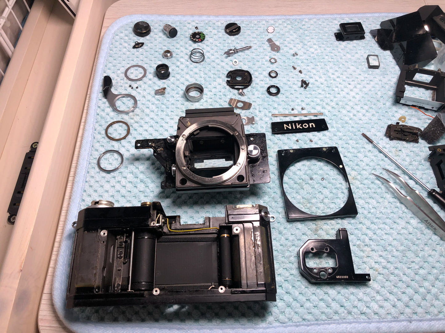 Nikon F Eye Level Black Early Model Mt Fuji Mark 35mm SLR Film Camera From Japan #6523350