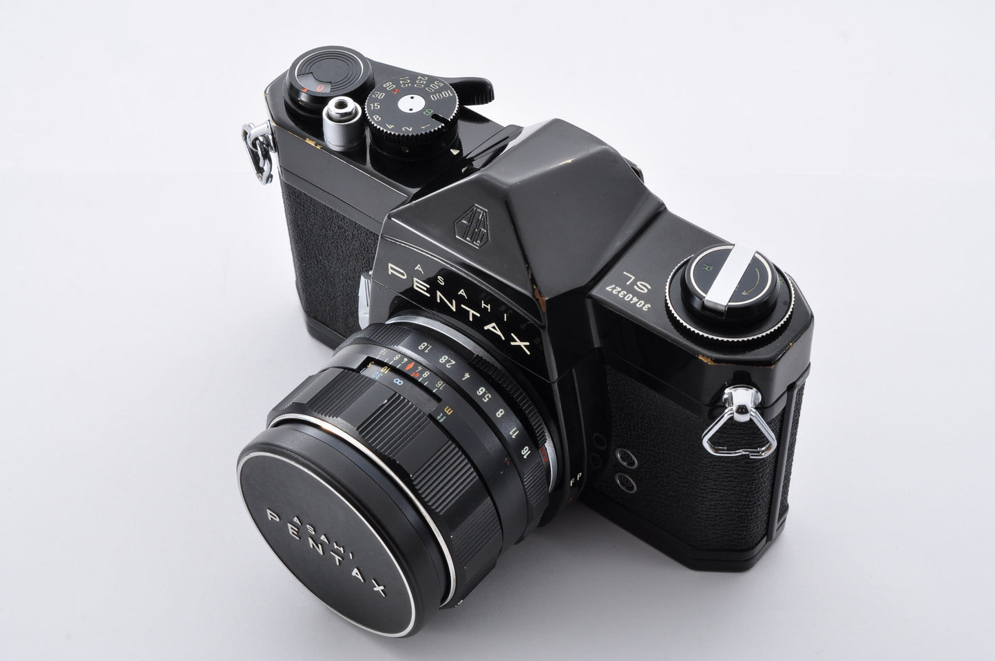 Pentax SL Black 35mm SLR Film Camera Super Takumar 55mm f1.8 From Japan #3040327