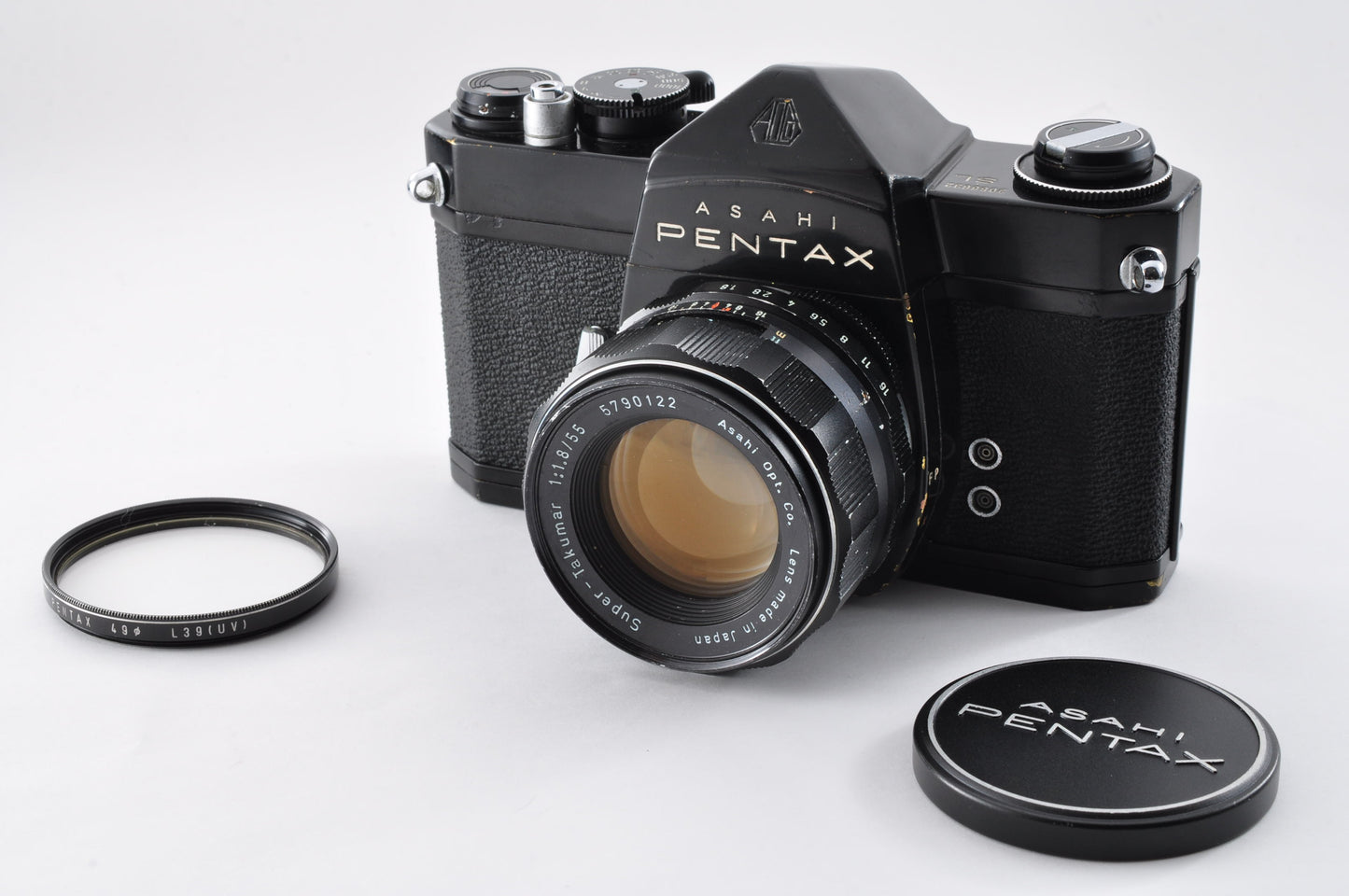 Asahi Pentax SL Black Super-Takumar 55mm F/1.8 35mm Film Camera From Japan #3056632