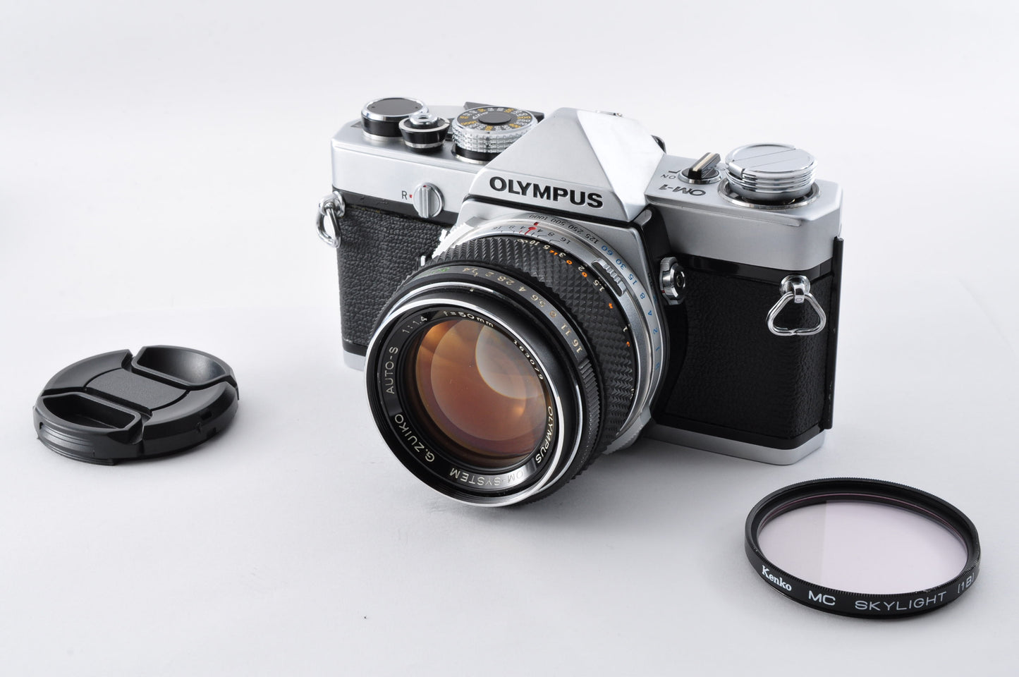 OLYMPUS OM-1 Silver Maintained 35mm SLR G.ZUIKO AUTO-S 50mm F1.4 From Japan #343180