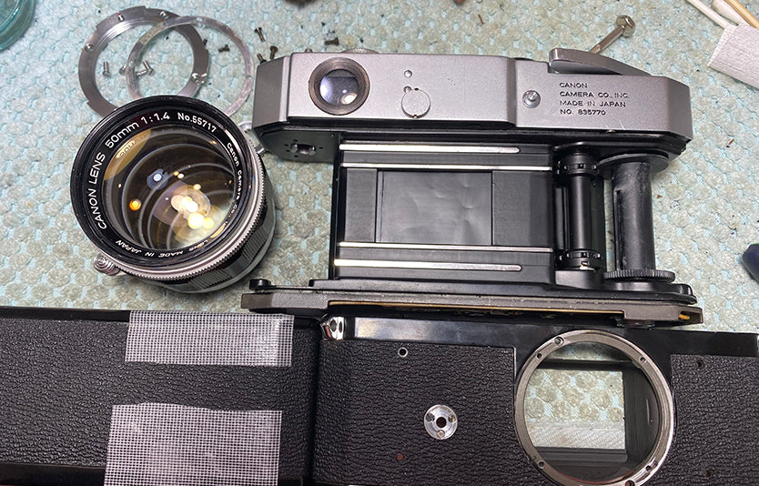 Canon Model 7 Maintained Meter Works Film Camera 50mm f1.4 Lens L39 LTM From Japan #835770