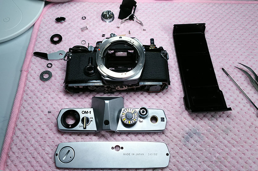 OLYMPUS OM-1 Silver Maintained 35mm SLR G.ZUIKO AUTO-S 50mm F1.4 From Japan #343180