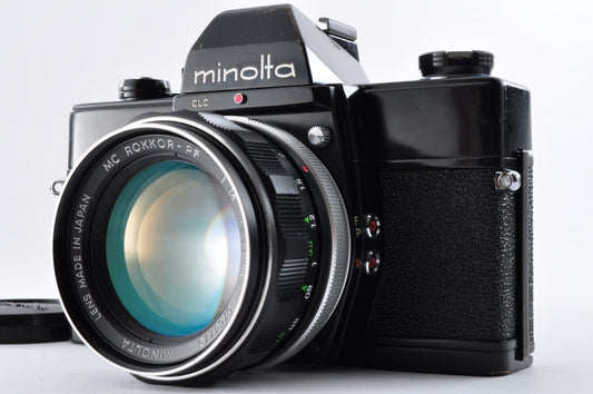 Minolta SRT101 Black SLR Film Camera Meter Work MC ROKKOR-PF 58mm f1.4 From Japan #2335151