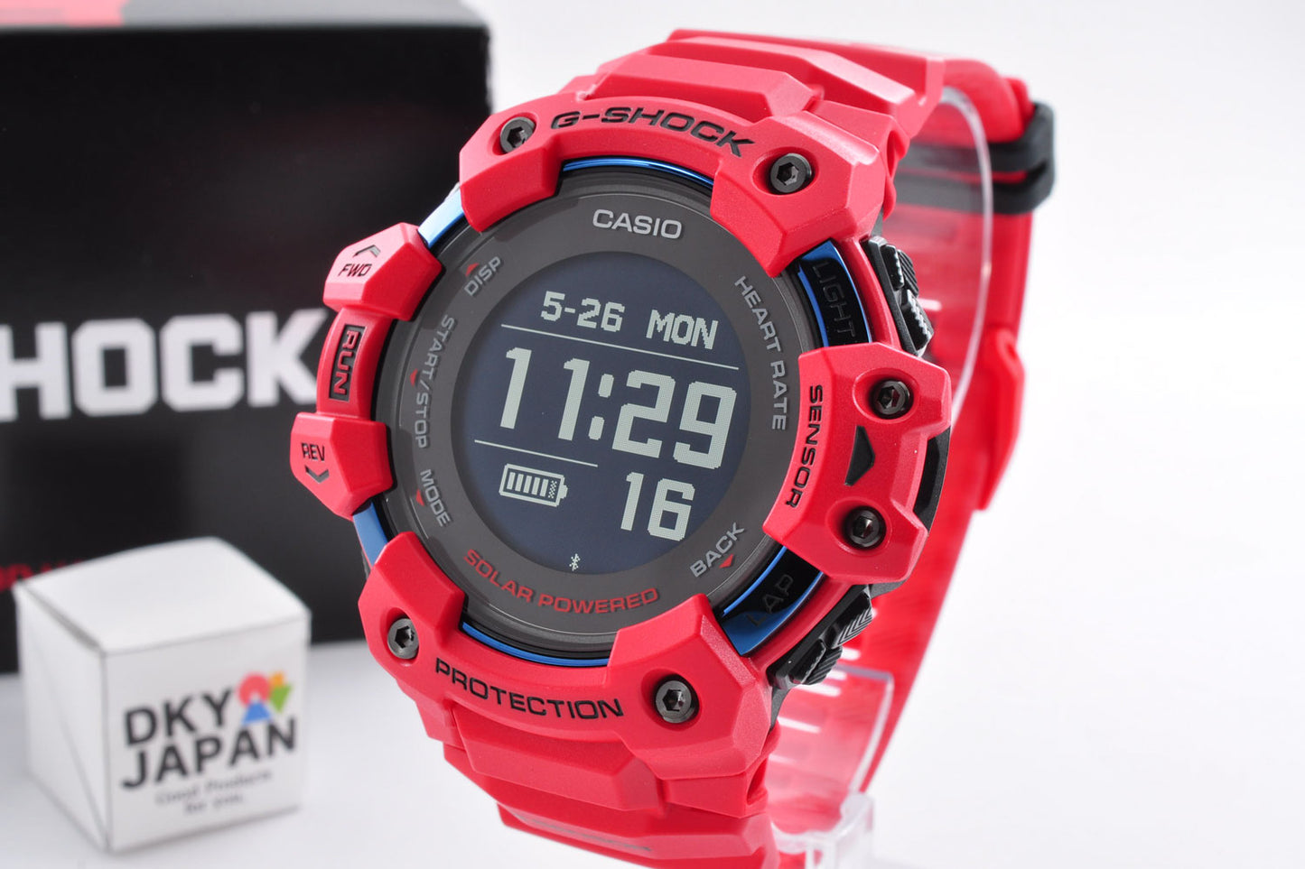 CASIO G-SHOCK G-SQUAD GBD-H1000-4JR Red Solor GPS Men's Watch 3475 Used From Japan