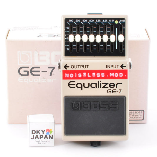 Boss GE-7 Modified Noiseless Equalizer w/Box PSA Guitar Effects Pedal Used From Japan #JM84786