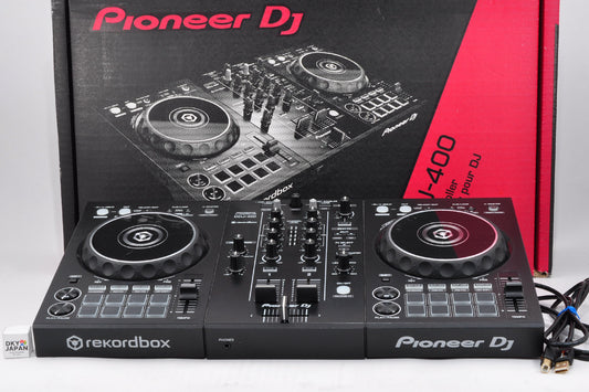 Pioneer DDJ-400 DJ Controller 2ch Channel Rekordbox w/Box & USB cable Used From Japan #RKMP057297NN